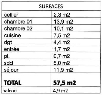 Appartement 3 pièces